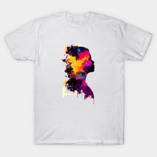 Colorful Woman's Head #1 T-Shirt